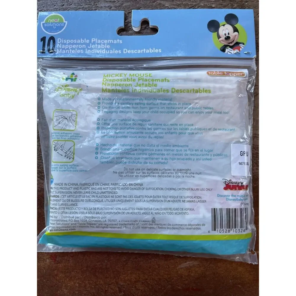Neat Solutions Disney Baby Disposable Placemats‎ 10 Pack